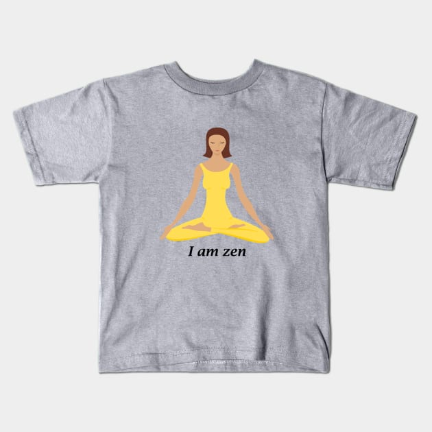 I am Zen Kids T-Shirt by cypryanus